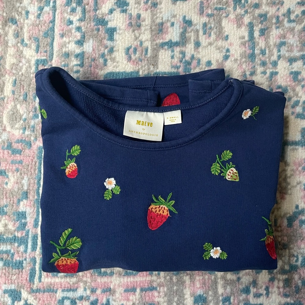 PERFECT ANTHROPOLOGIE MAEVE STRAWBERRY TOP!!!